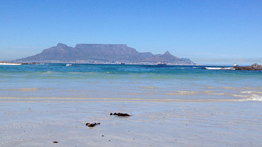 Table Mountain from Bloubergstrand